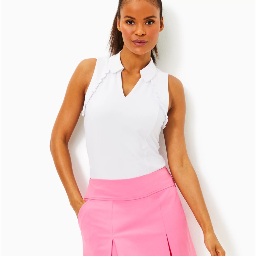 NWT! Lilly Pulitzer Pink Pleated Mini Tennis Skort Luxeletic Resort Wear